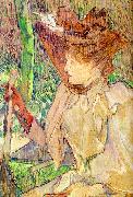  Henri  Toulouse-Lautrec Honorine Platzer (Woman with Gloves) USA oil painting artist